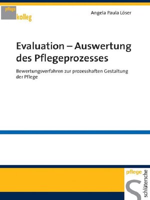 cover image of Evaluation--Auswertung des Pflegeprozesses